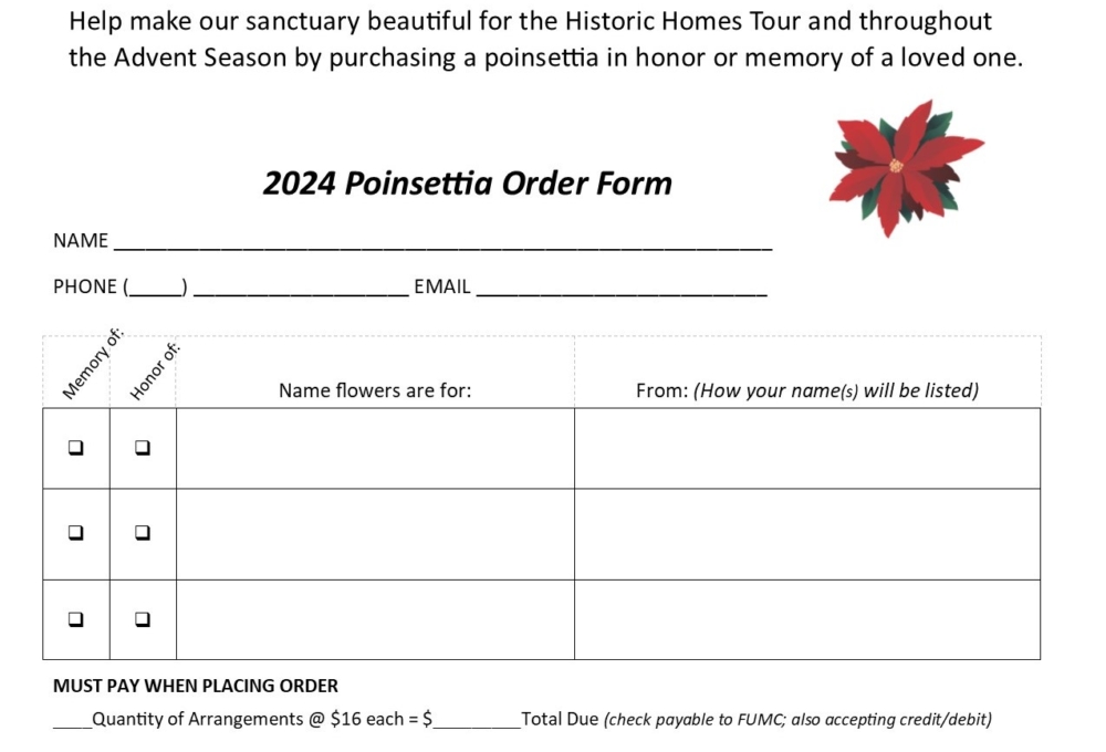 Poinsettia order form 2024 website